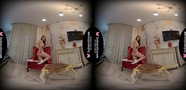 Solo teen, Kecy Hill is masturbating at home, in VR